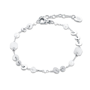 Bracciale con Pietre e Cristalli Bianchi