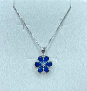 Collana con Fiore Blu