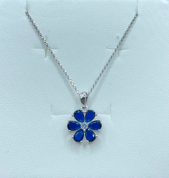 Collana con Fiore Blu