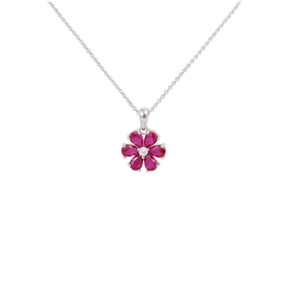 Collana con Fiore Fucsia