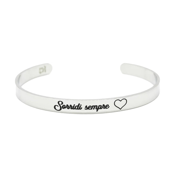 Bracciale rigido “Sorridi sempre”