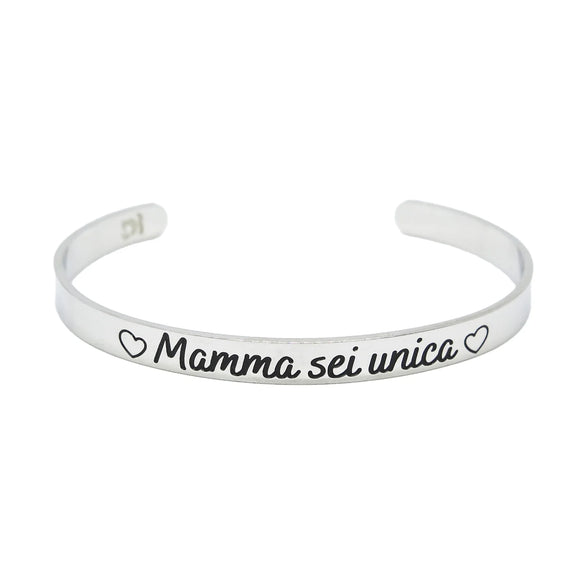 Bracciale rigido “Mamma sei unica”