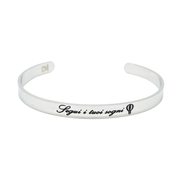 Bracciale rigido “Segui i tuoi sogni”