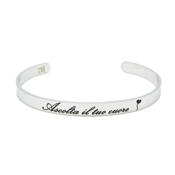 Bracciale rigido “Ascolta il tuo cuore”