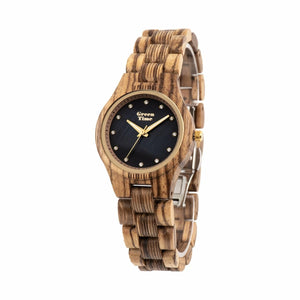 Orologio donna di legno Zebrano