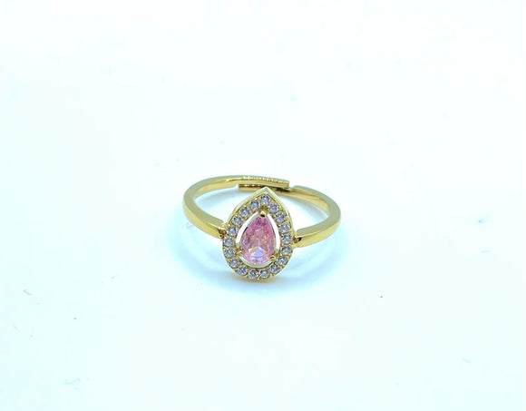 Anello a goccia Rosa e oro