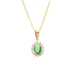 Collana modello Kate Verde e oro