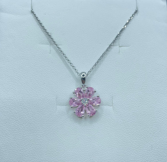 Collana con Fiore Rosa