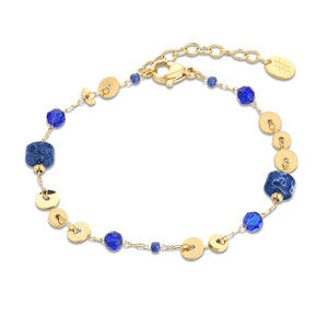 Bracciale con Pietre e Cristalli Blu