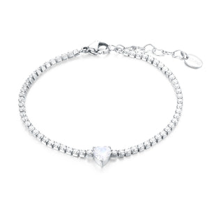 Bracciale Tennis con Cristallo Cuore