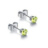 Orecchini Punto Luce Arcobaleno 3mm Lime