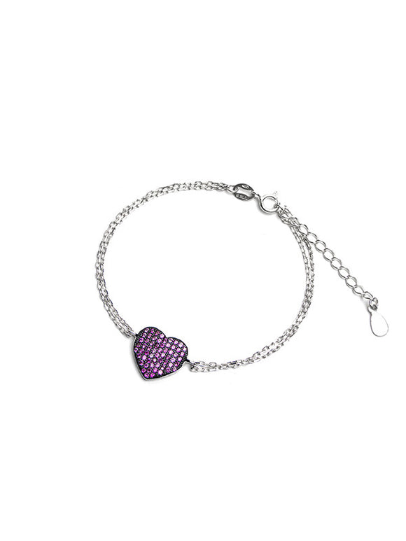 Bracciale con Cuore Zirconato